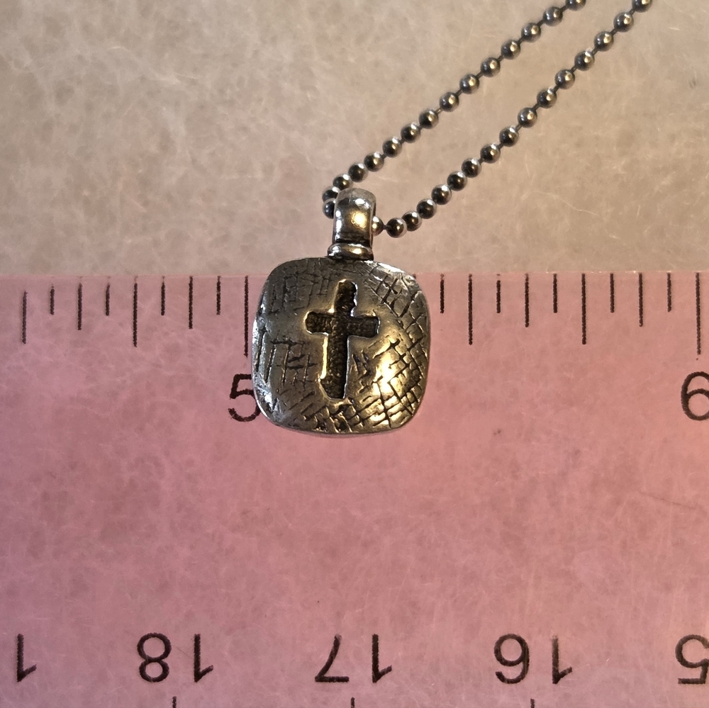 Silpada Sterling Silver Cross / Devotion Necklace - image 5